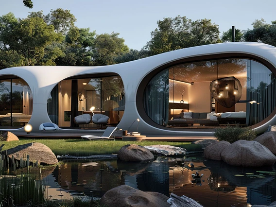 AI-generated architectural rendering by Damon Leverett.