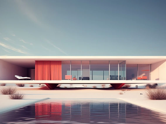 AI-generated architectural rendering by Damon Leverett.