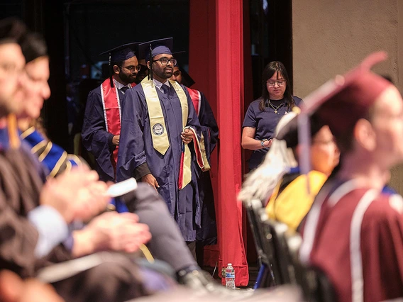 The faculty view on stage