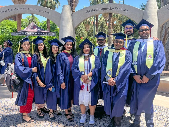 Graduates in Women's Alumni Plaza
