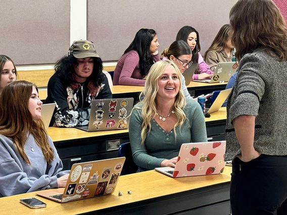 Diana Daly teaching in classroom