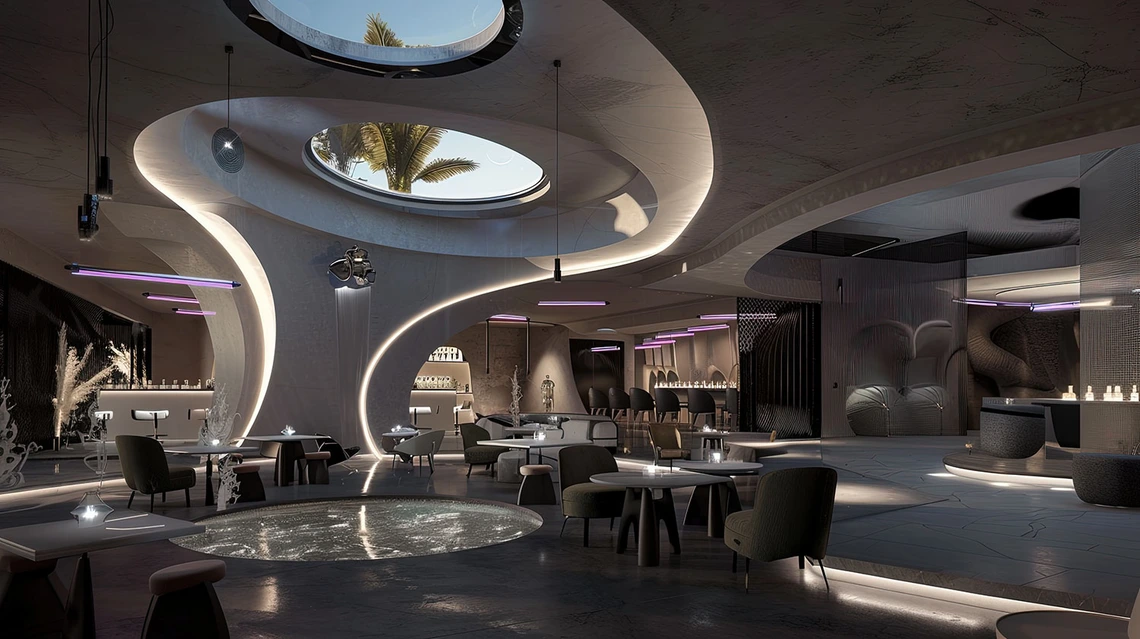 AI-generated architectural rendering by Damon Leverett.