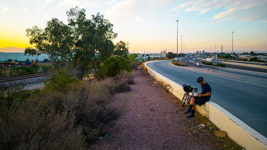 Michael McKisson on side of road