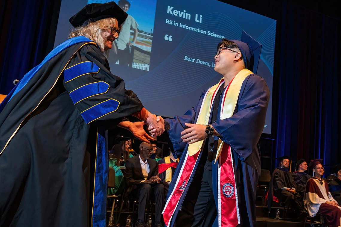 On the Convocation stage