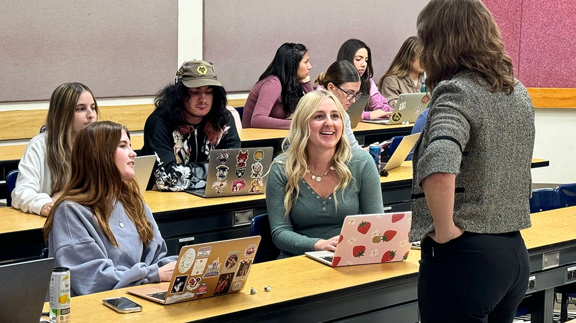 Diana Daly teaching in classroom