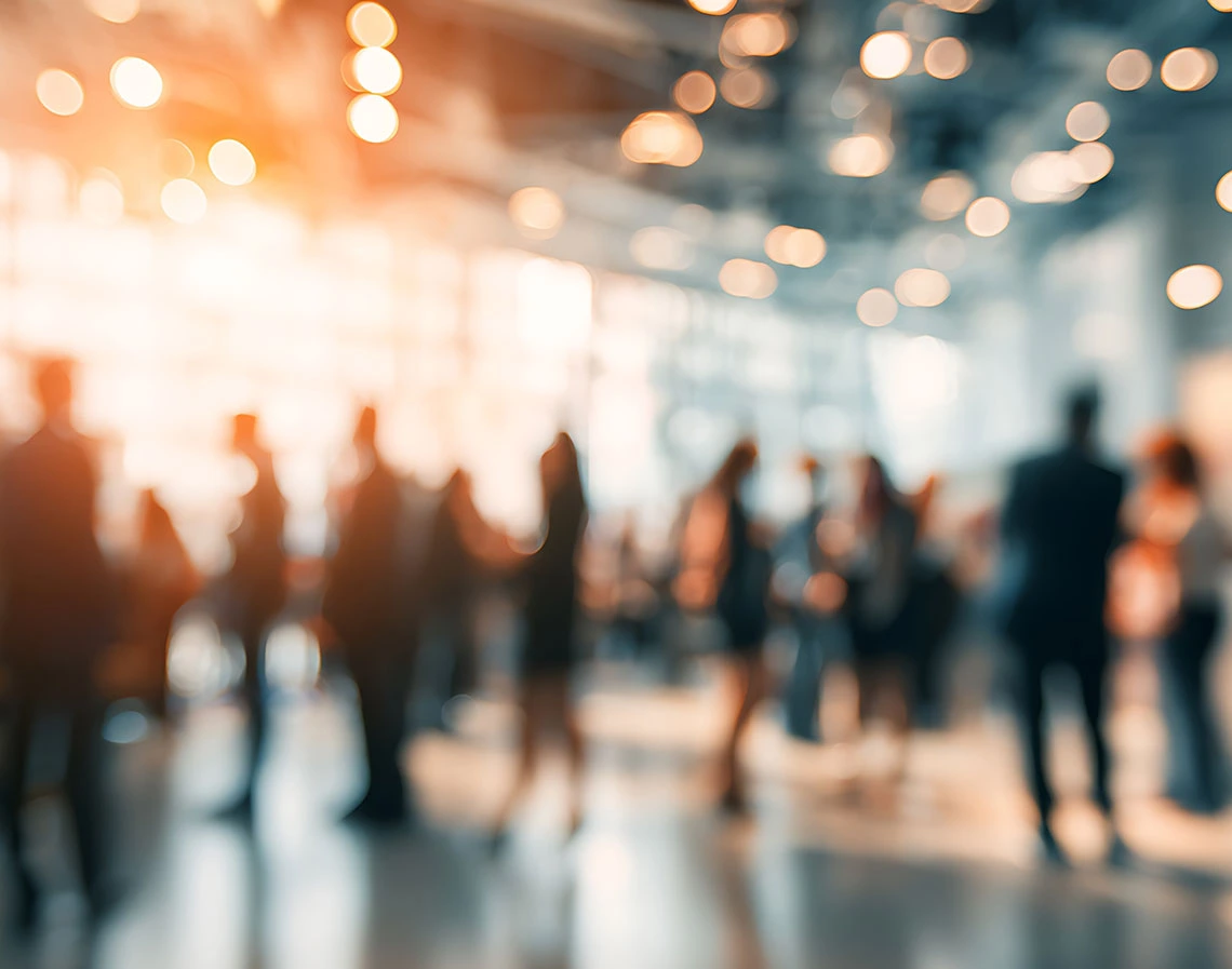 Out of focus people in festive event