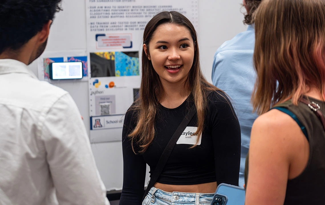 Student presenting at iShowcase