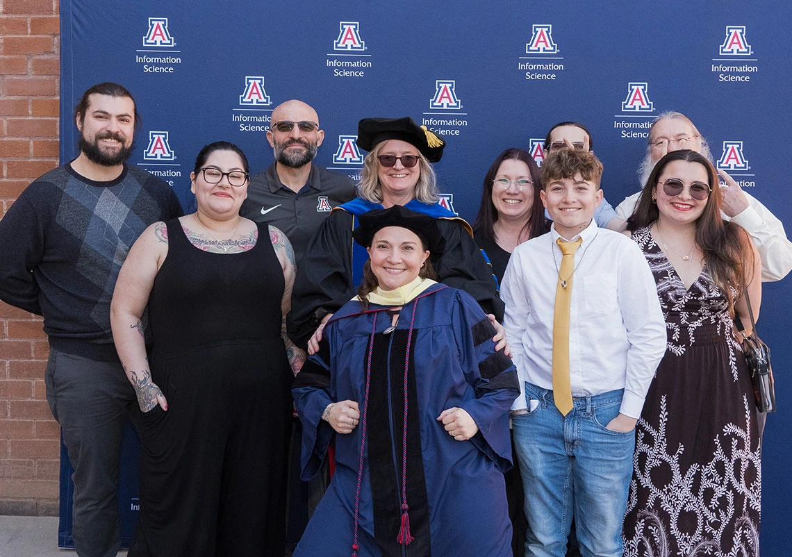Anna Leach with dean and family