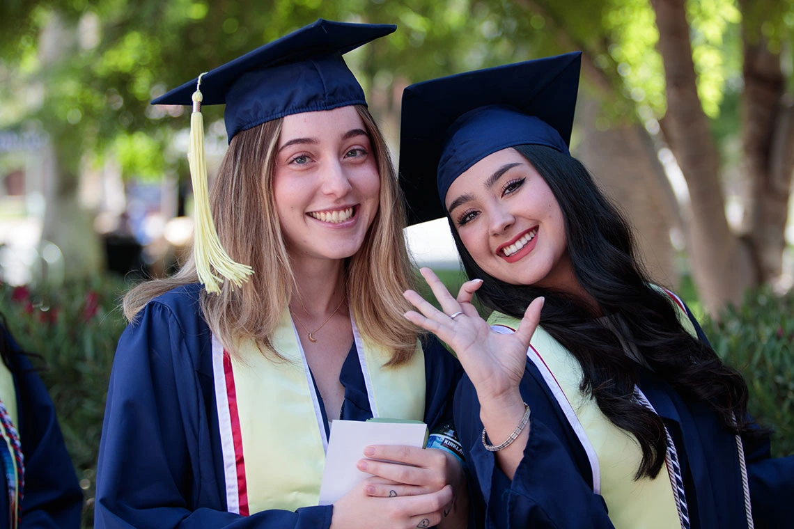 Smiling graduates