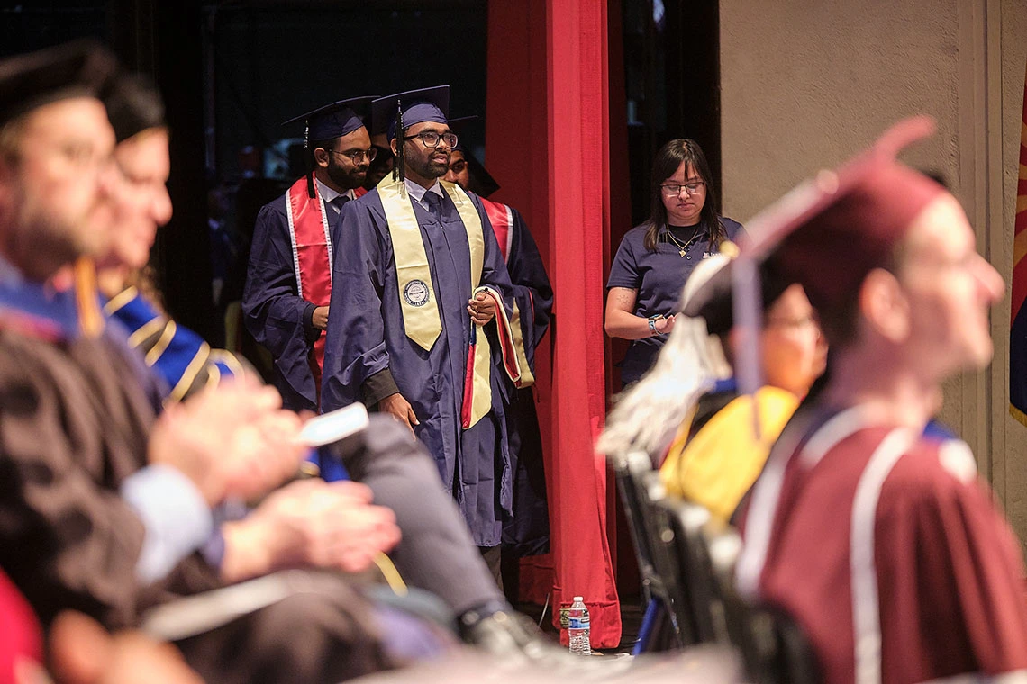 The faculty view on stage