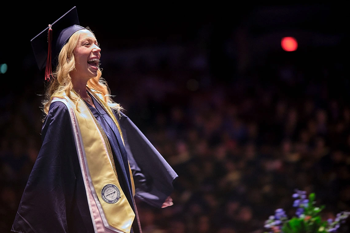 Excited graduating student