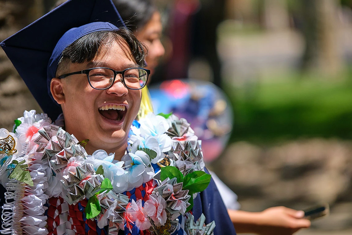 Happy graduating student