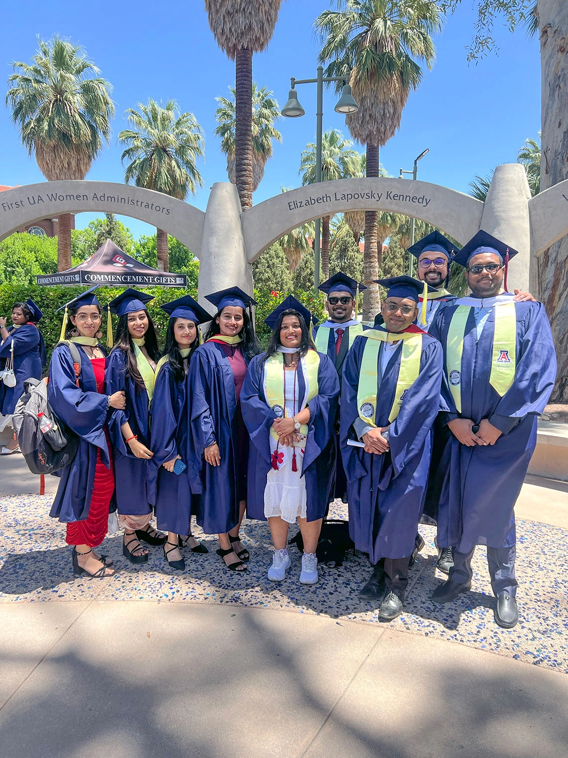 Graduates in Women's Alumni Plaza