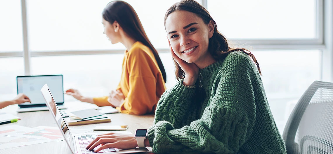 Female cybersecurity students