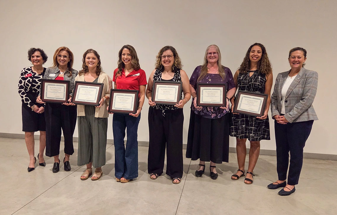 2025 University of Arizona Excellence in Undergraduate Academic Advising award winners.