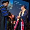 On the Convocation stage