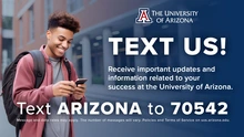 Text Us! Text ARIZONA to 70542