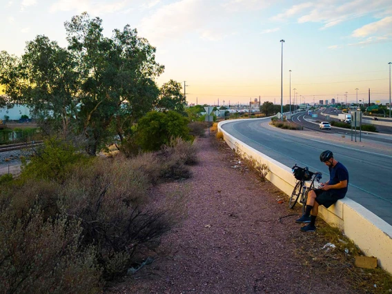 Michael McKisson on side of road
