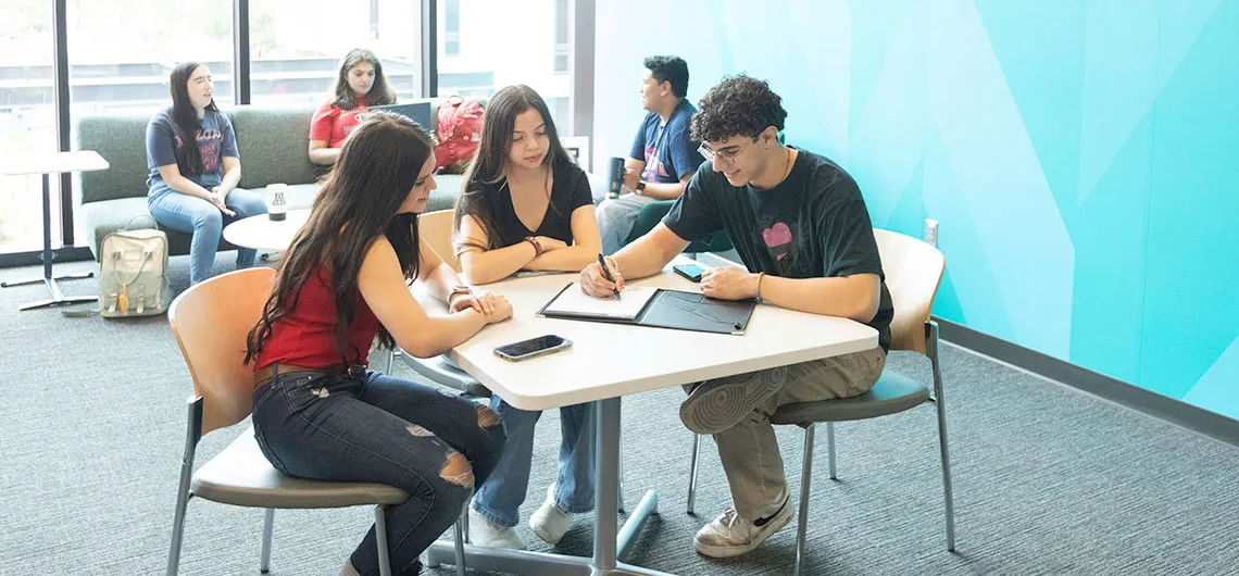 Students at table