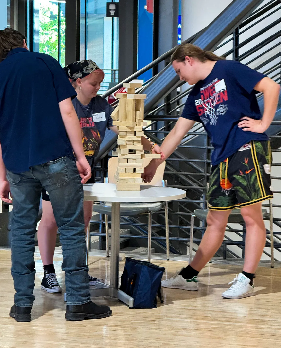 Playing giant Jenga