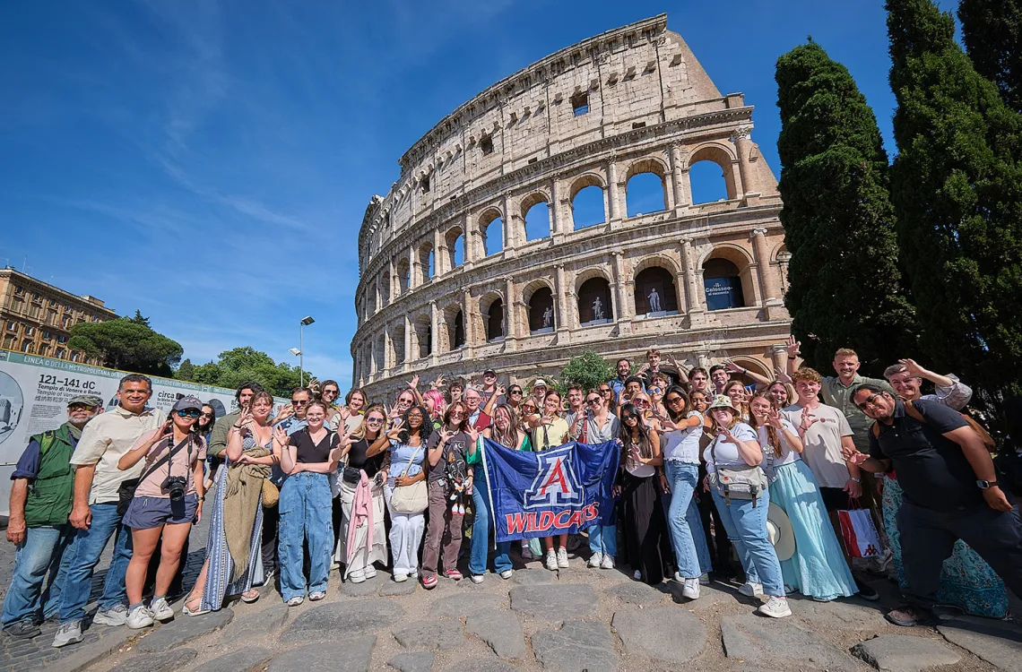 U of A students in Rome