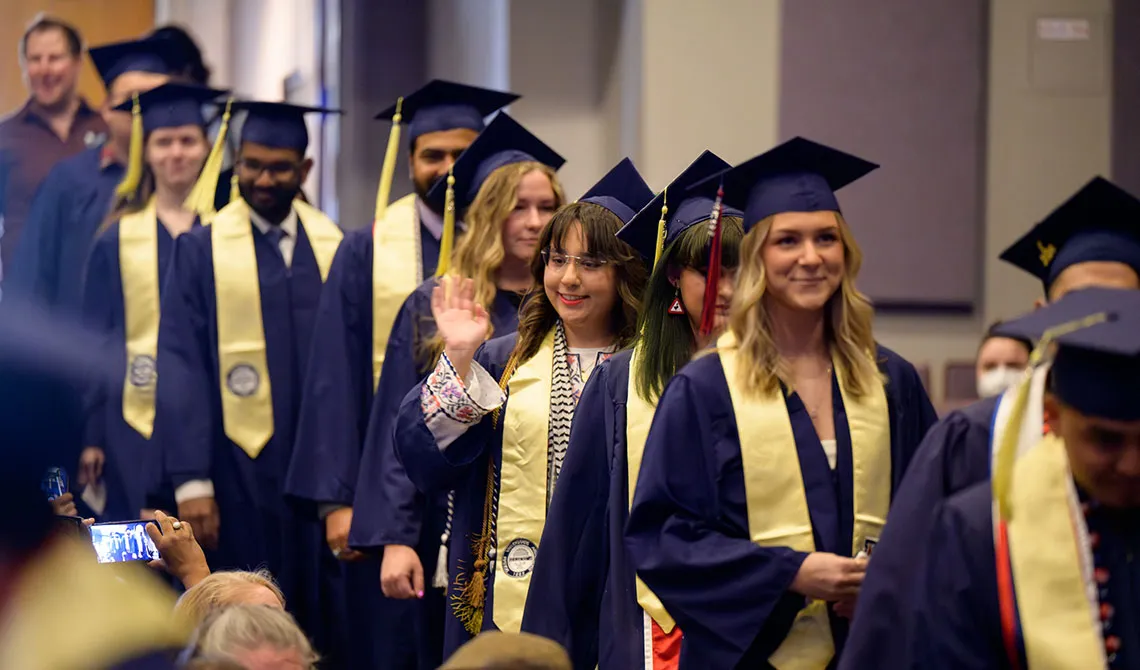 InfoSci students process in at Convocation