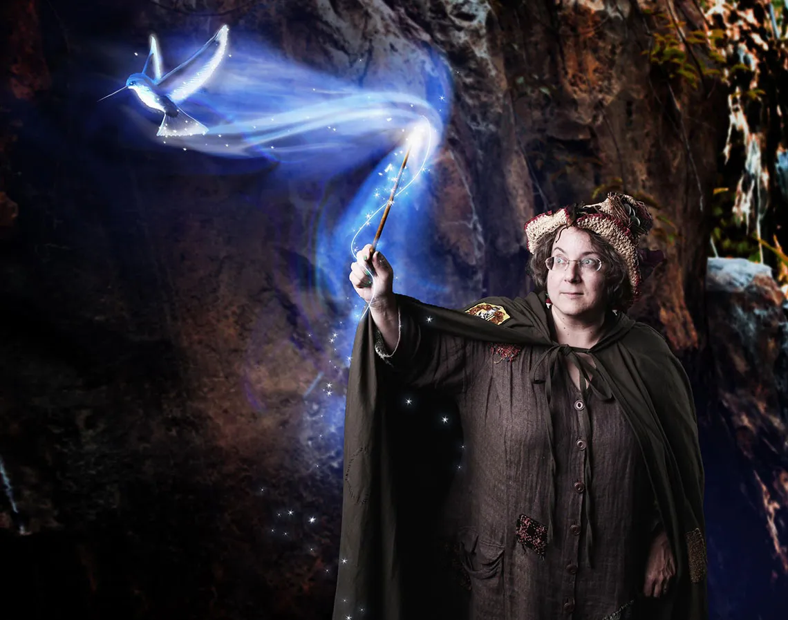 Lisa Bunker and her patronus charm