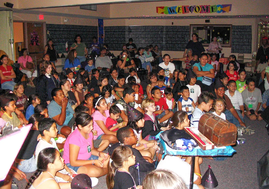 Attendees at a Pima County Public Library Harry Potter party.