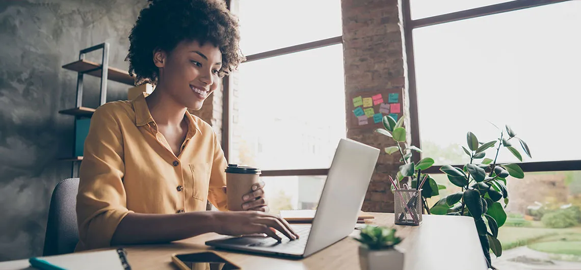 Professional woman working in office