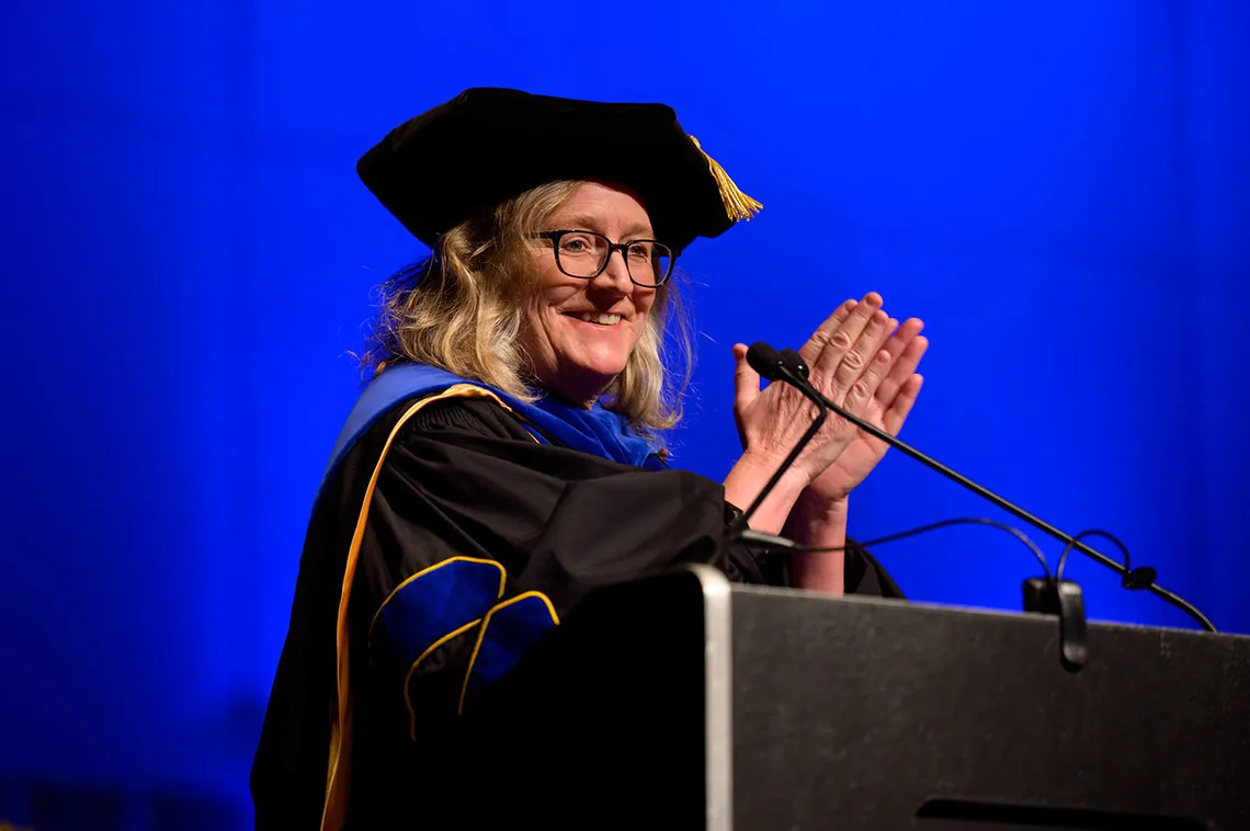 Interim Dean Catherine Brooks at Convocation