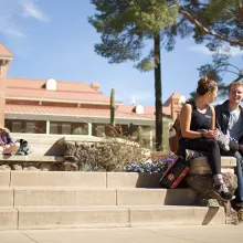 Students at Old Main