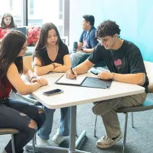 Students at table